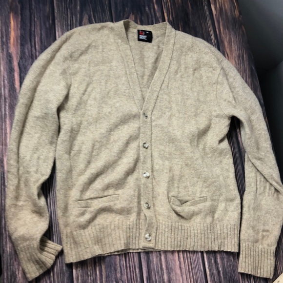 Robert Bruce Other - Vintage VTG Robert Bruce Wool Cardigan Sweater Button Up Beige Tan